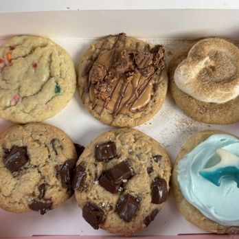 Crumbl - MINI - confetti, peanut butter cup ft reese's, snickerdoodle cupcake, semi-sweet chocolate chunk x2, sugar shark - Bakeries Near Me - Manalapan, New Jersey Crumbl - MINI - confetti, peanut butter cup ft reese's, snickerdoodle cupcake, semi-sweet chocolate chunk x2, sugar shark - Bakeries Near Me - Manalapan, New Jersey