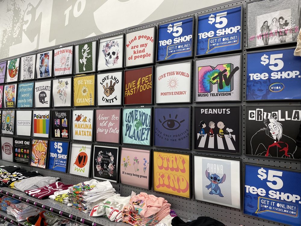 5 below graphic tees