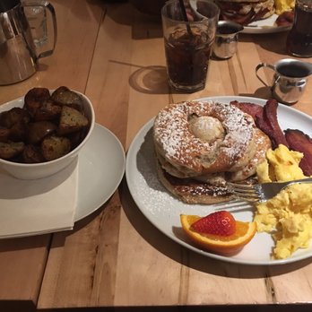 Emma's Country Kitchen - Banana pancakes, bacon, scrambled eggs, red skin potatoes - Breakfast & Brunch Near Me - Toronto, Ontario