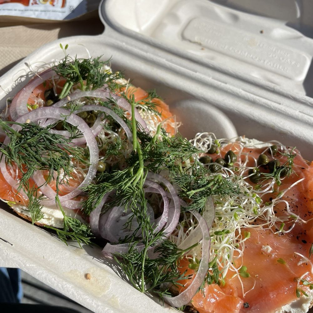 Midnite Bagel - Open faced lox sandwich - Bagels Near Me - San Francisco, California Midnite Bagel - Open faced lox sandwich - Bagels Near Me - San Francisco, California