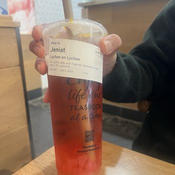 Teaspoon - Lychee Black Tea - Bubble Tea Near Me - Dana Point, California