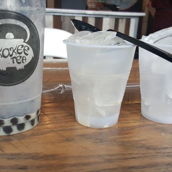 Kokee Tea - This is how much ice I extracted from my drink - two cups worth, as you can see to the right of my tall cup. - Desserts Near Me - Richmond, Virginia
