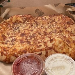 Marcos Cheesy bread tasted good but Marcos pizza crust alone was great you can skip this or give it a shot. Marcos Cheesy bread tasted good but Marcos pizza crust alone was great you can skip this or give it a shot.