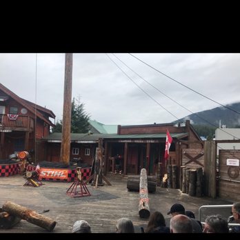 Great Alaskan Lumberjack Show - the stage - Performing Arts Near Me - Ketchikan, Alaska Great Alaskan Lumberjack Show - the stage - Performing Arts Near Me - Ketchikan, Alaska