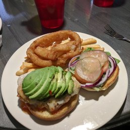Grilled chicken sandwich with Asian sweet chili sauce, sauteed jalapeños, avocado, pepper jack cheese, etc. Grilled chicken sandwich with Asian sweet chili sauce, sauteed jalapeños, avocado, pepper jack cheese, etc.
