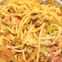 I'm not even sure what this is, because I ordered Carbonara. Whatever this pasta is, it's tasteless and has way over cooked noodles.