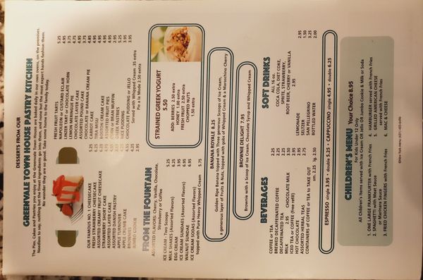 Menu photo 1 Greenvale Townhouse Restaurant Greenvale, NY Menu photo 1 Greenvale Townhouse Restaurant Greenvale, NY