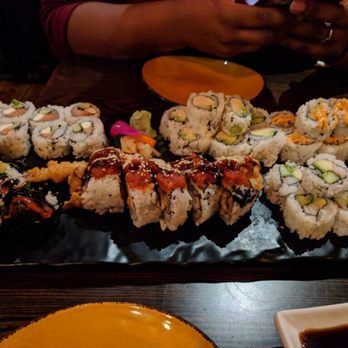 Lazy Fish - Various Rolls (Left to right: Philly Roll, Peking Pork Roll, Lazy Shack Roll, Baltimore Roll, Crunchy Shrimp Roll, California Roll) - Sushi Bars Near Me - Frederick, Maryland Lazy Fish - Various Rolls (Left to right: Philly Roll, Peking Pork Roll, Lazy Shack Roll, Baltimore Roll, Crunchy Shrimp Roll, California Roll) - Sushi Bars Near Me - Frederick, Maryland