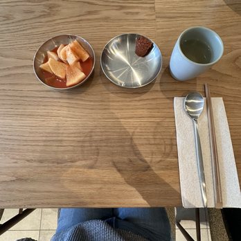 Okdongsik - side dish of radish and ssammjjang? - Korean Near Me - Bayside, New York