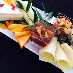 Chantal's Catering - Cheddar, Brie, Provolone served with Salted Mixed nuts and Fig Preserves