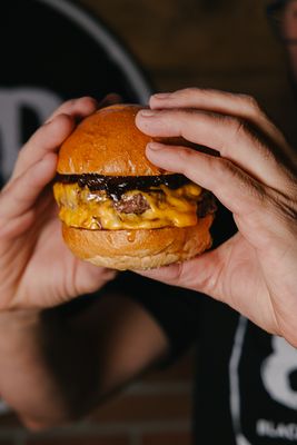 Black Iron Burger Theater District | Hamburger restaurant Bar by null