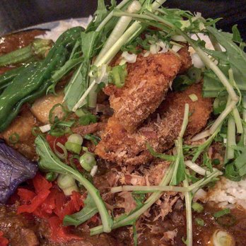 Ishin Udon - Deluxe Curry Rice (HUGE PORTION) - Japanese Near Me - Houston, Texas