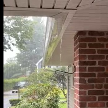 Power Home Remodeling - huge leak in gutters by front porch - Roofing Near Me - North Waltham, Massachusetts Power Home Remodeling - huge leak in gutters by front porch - Roofing Near Me - North Waltham, Massachusetts