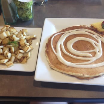 Moena Café - This was the cinnamon roll pancake. I did the short stack for 8$ and it was fabulous! - Cafes Near Me - Honolulu, Hawaii Moena Café - This was the cinnamon roll pancake. I did the short stack for 8$ and it was fabulous! - Cafes Near Me - Honolulu, Hawaii