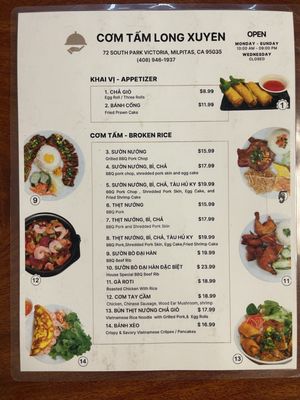 Menu photo 3 Com Tam Long Xuyen Milpitas, CA