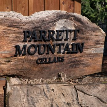 Parrett Mountain Cellars - Sign in front of Parrett Mountain Cellars. - Wine Tasting Room Near Me - Newberg, Oregon