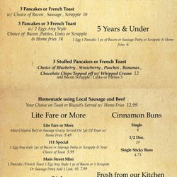 Main Street Cafe - Breakfast Menu