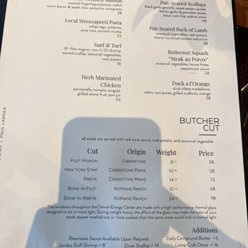 Vast - Dinner menu - American Near Me - Oklahoma City, Oklahoma