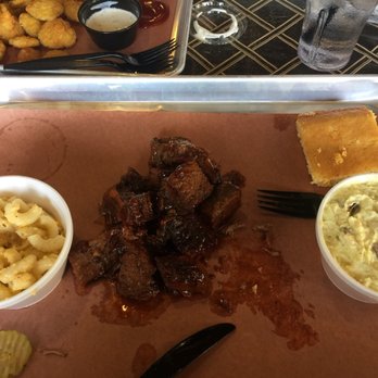 The Smoke Pit - Burnt ends comes with two sides and corn bread or Texas toast! $12 huge amount so def good to share! - Southern Near Me - Salisbury, North Carolina The Smoke Pit - Burnt ends comes with two sides and corn bread or Texas toast! $12 huge amount so def good to share! - Southern Near Me - Salisbury, North Carolina