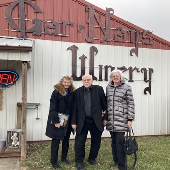 Gar-Nay's Winery - My friend, husband and me outside the Gar Nays Winery. - Wineries Near Me - Collins, Ohio