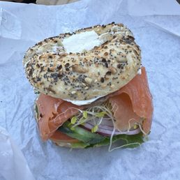 Posh Sliced Lox & Cream Cheese ( With all Veggies )