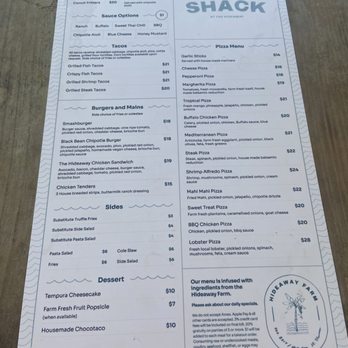 The Shack at The Hideaway in Hull Bay - Menu - American Near Me - St. Thomas, Virgin Islands The Shack at The Hideaway in Hull Bay - Menu - American Near Me - St. Thomas, Virgin Islands