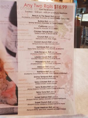 Menu photo 6 Amura Lake Mary, FL Menu photo 6 Amura Lake Mary, FL
