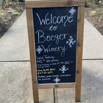 Boeger Winery - Wine tasting prices - Wineries Near Me - Placerville, California