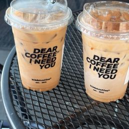 Iced Spanish Latte Iced & Vanilla Maplenut Latte
