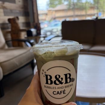 Bubbles & Brews Cafe - Strawberry Matcha latte - Bakeries Near Me - Alpine, California