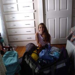 Lakes Region Gymnastics Academy - ADRIANNA packing for gymnastics camp....Dunkleys.