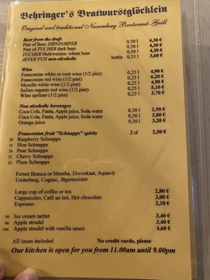 Menu photo 3 Bratwurstglöcklein Nuremberg, BY