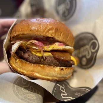 The Stand - American Classics Redefined - Ultimate egg beef burger ($11.95) 2/21/22 - New American Near Me - Irvine, California