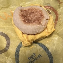 McDonald's - Breakfast sandwich with Scrambled Egg instead of round egg.