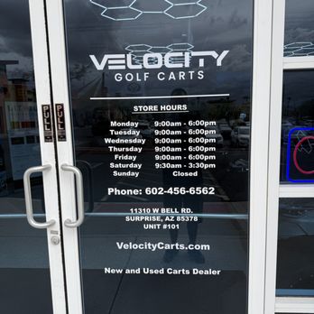 Velocity Golf Carts - Velocity Golf Carts Hours - Golf Cart Dealers Near Me - Surprise, Arizona