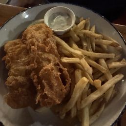 The Fish and Chips were amazing!  The batter on the fish was crispy to perfection!