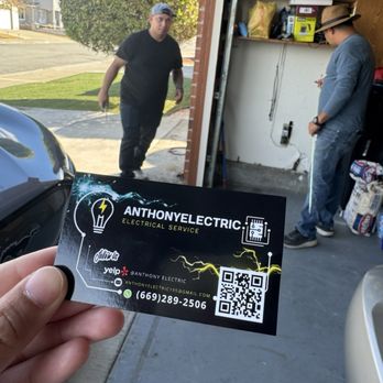 Anthony Electric - Calling card - Electricians Near Me