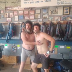 High Sky Adventures - Will and Jacob just before Will's UNDY HUNDY(100th jump)
