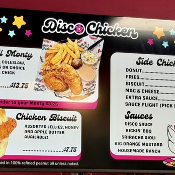Disco Chicken & Donuts - Menu - Gluten-Free Near Me - Knoxville, Tennessee Disco Chicken & Donuts - Menu - Gluten-Free Near Me - Knoxville, Tennessee