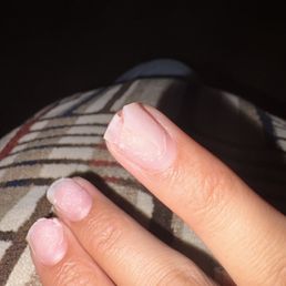 Split my nail in half when trying to cut off part of acrylic that was on my nail beds. (Too low to cut)