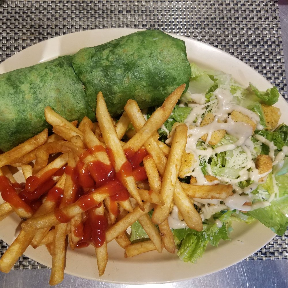 Bread & Butter - Salmon Wrap, Cesar Salad and Fries - New American Near Me - El Segundo, California Bread & Butter - Salmon Wrap, Cesar Salad and Fries - New American Near Me - El Segundo, California