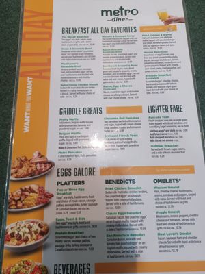 Menu photo 1 Metro Diner Oviedo, FL