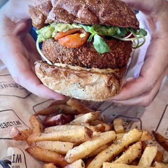 Arizona Wilderness Brewing - Vegan Counter Culture Tepary Bean Burger - Breweries Near Me - Gilbert, Arizona Arizona Wilderness Brewing - Vegan Counter Culture Tepary Bean Burger - Breweries Near Me - Gilbert, Arizona