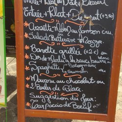 Menu on August 2