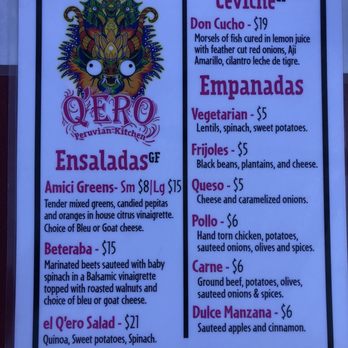 Q'ero Restaurant - Dinner menu - Latin American Near Me - Encinitas, California Q'ero Restaurant - Dinner menu - Latin American Near Me - Encinitas, California