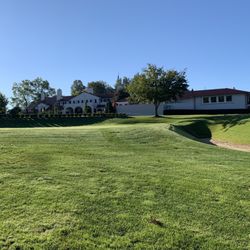 St Louis Country Club - Clubhouse from the 18th hole.