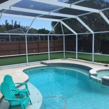 Golf Coast Sports - Now the view from the pool is great! - Artificial Turf Near Me Golf Coast Sports - Now the view from the pool is great! - Artificial Turf Near Me