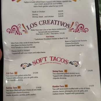 La Katrina - Menu - Mexican Near Me - Morro Bay, California