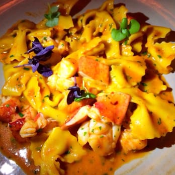 Spago - Farfalle with Maine Lobster, Melted Leeks, Lemon and Basil - Very good - New American Near Me - Beverly Hills, California Spago - Farfalle with Maine Lobster, Melted Leeks, Lemon and Basil - Very good - New American Near Me - Beverly Hills, California