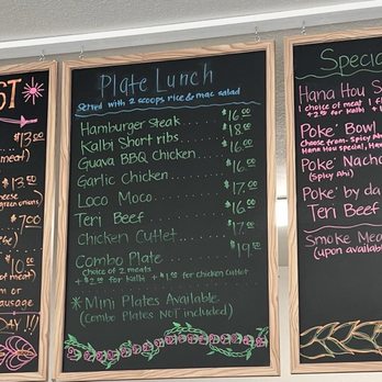 Hana Hou Kitchen - Breakfast, plate lunch, and Specials. Catering is available. - Hawaiian Near Me - St. George, Utah Hana Hou Kitchen - Breakfast, plate lunch, and Specials. Catering is available. - Hawaiian Near Me - St. George, Utah